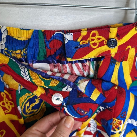 Pendleton Vintage Nautical Colorful Anchor Rope Fish Print Women's Skirt - 12P - Picture 5 of 7